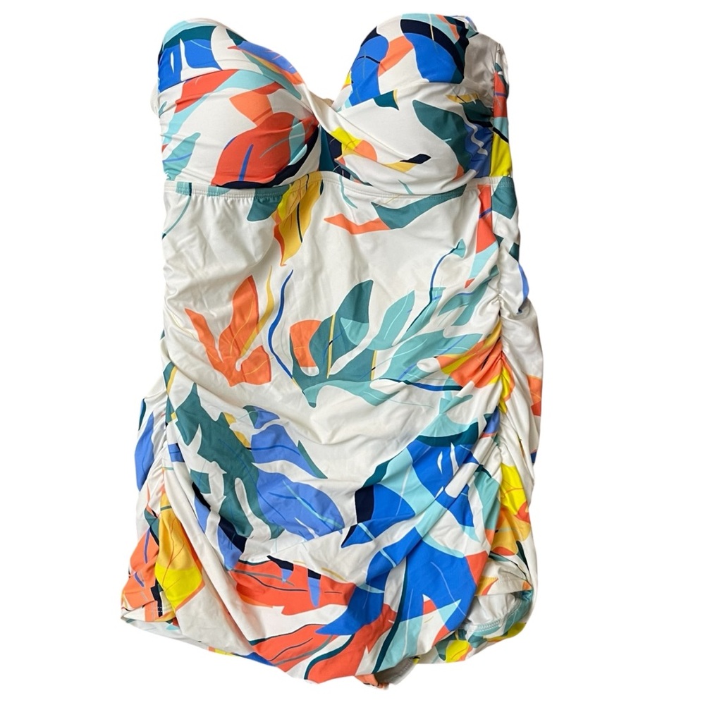 NWT Jantzen Multicolor One-piece Halter Strap Swimsuit‎ 12 - Picture 2 of 8